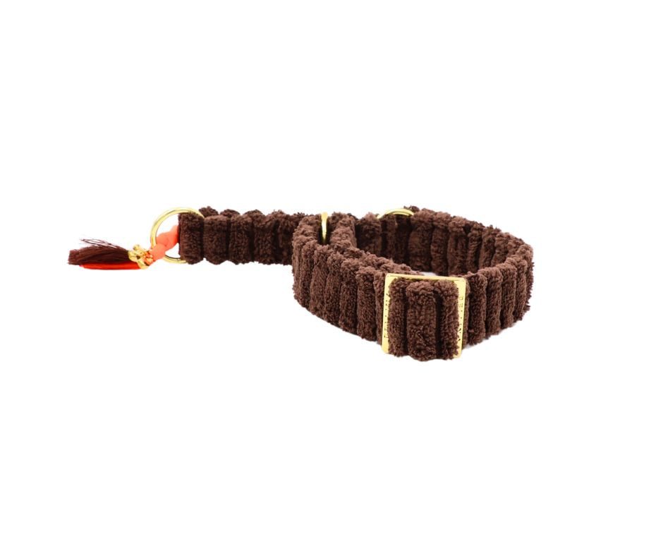 Zugstopp Halsband "Couchy“ Brown