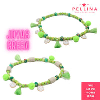 Dog jewelry necklace “Yojas Green”