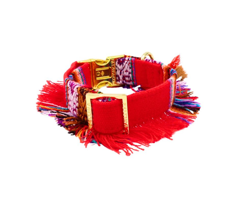 Halsband "LaaBoheme" Red Fringe