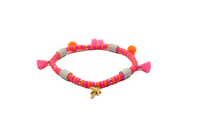 Dog jewelry necklace “FeelGood” PinkOrange