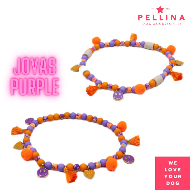 Hunde Schmuck- und Zeckenkette „Yojas Purple“