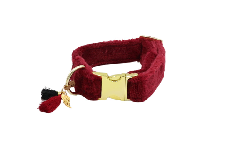 Halsband "Cashmere Dark Red"