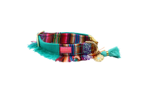 Halsband "LaaBoheme" Smaragd Fringe