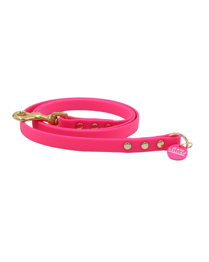 Wasserabweisende Leine "Mix&Style “ Neonpink