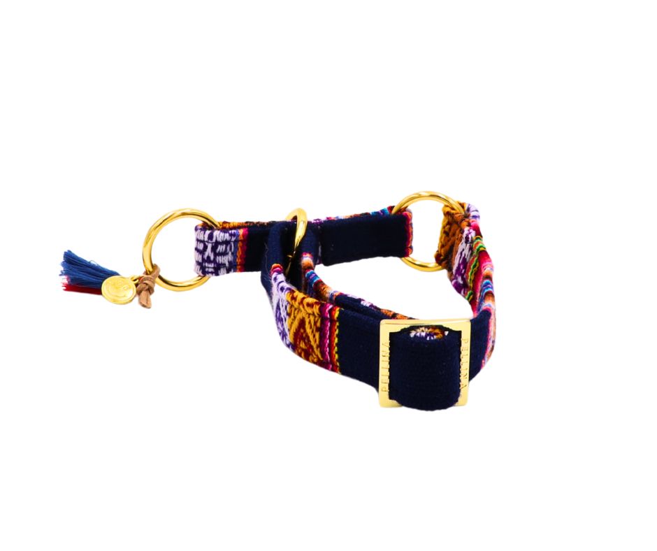 Zugstopp Halsband "LaaBoheme“ Darkblue