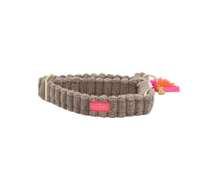 Zugstopp Halsband "Couchy“ Taupe