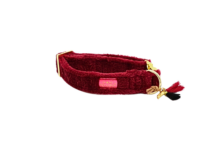 Halsband "Cashmere Dark Red"
