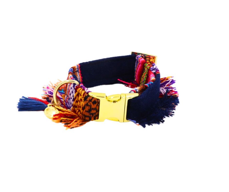 Halsband "LaaBoheme" Darkblue Fringe