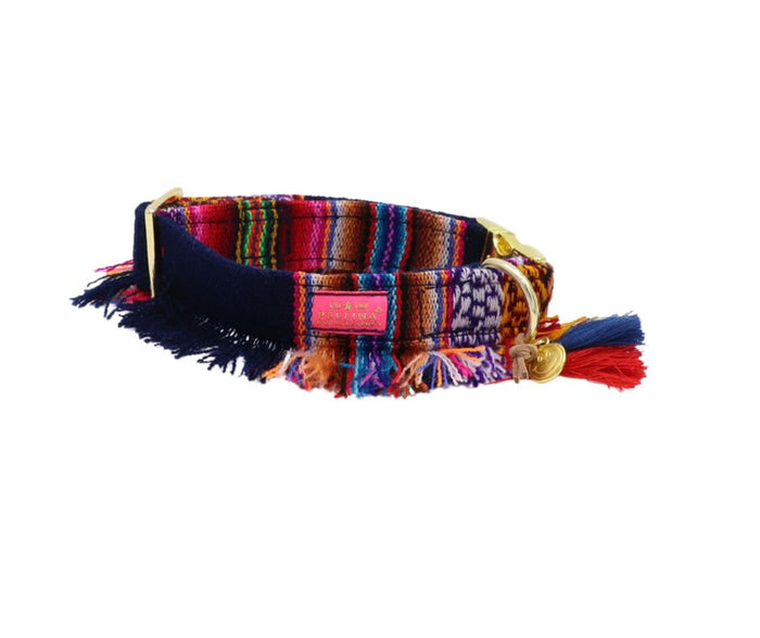 Halsband "LaaBoheme" Darkblue Fringe