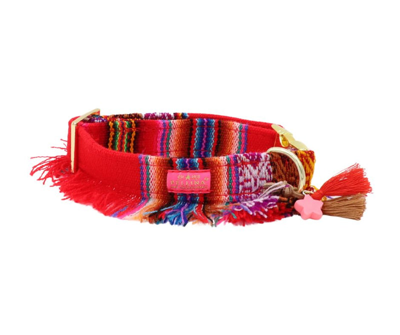 Halsband "LaaBoheme" Red Fringe