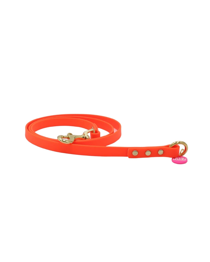 Wasserabweisende Leine "Mix&Style “ Neonorange