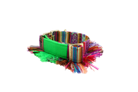 Halsband "LaaBoheme" NEON Green Fringe