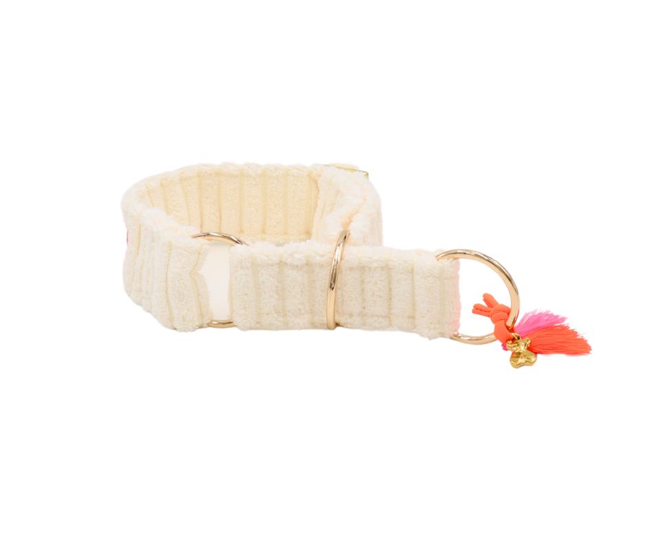 Zugstopp Halsband "Couchy“ White