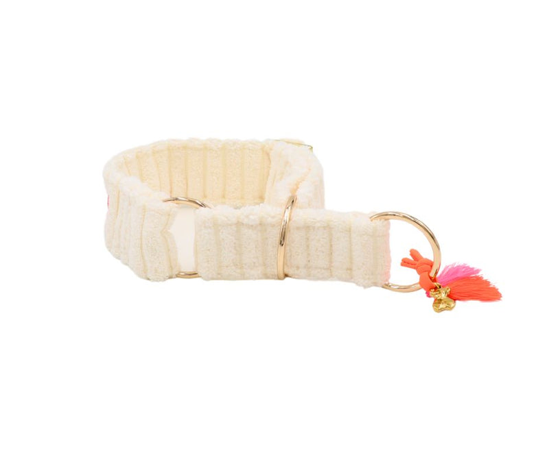 Zugstopp Halsband "Couchy“ White