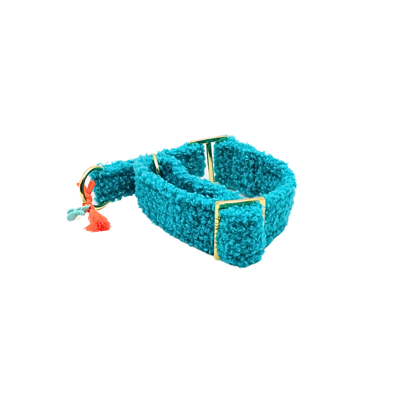 Zugstopp Halsband "CosyLove Turquoise“