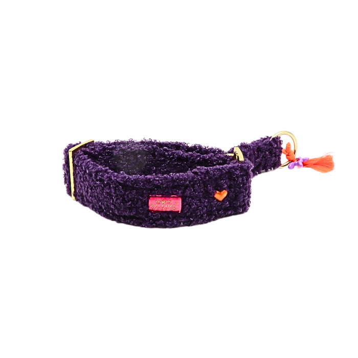 Zugstopp Halsband "CosyLove Plum“