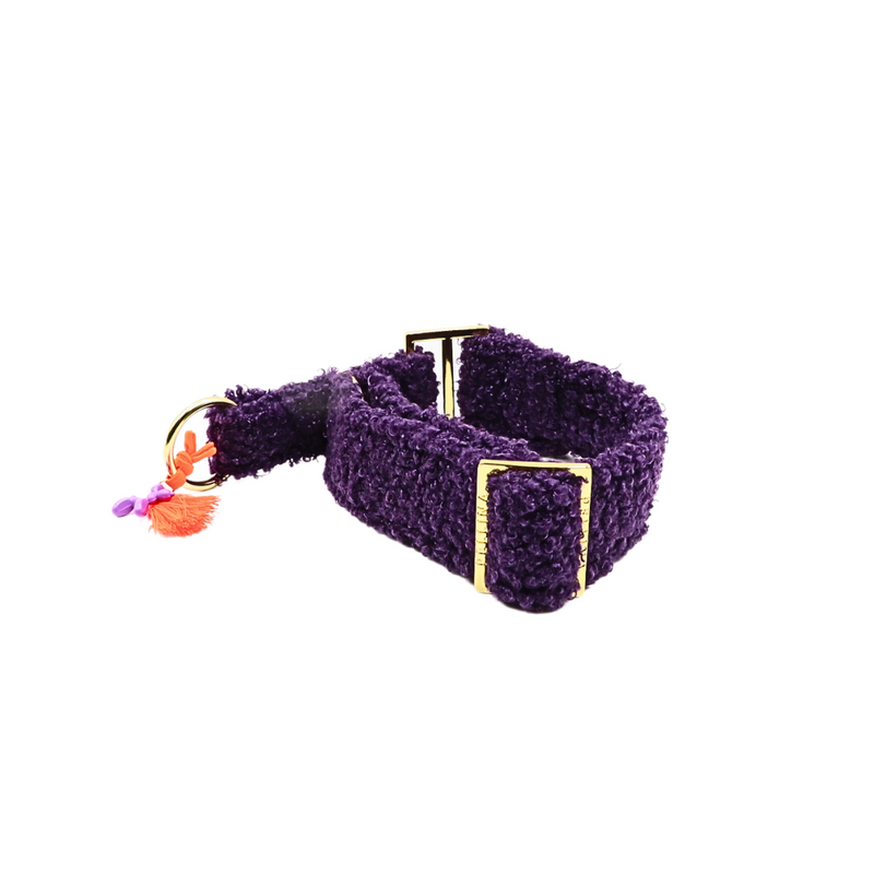 Zugstopp Halsband "CosyLove Plum“