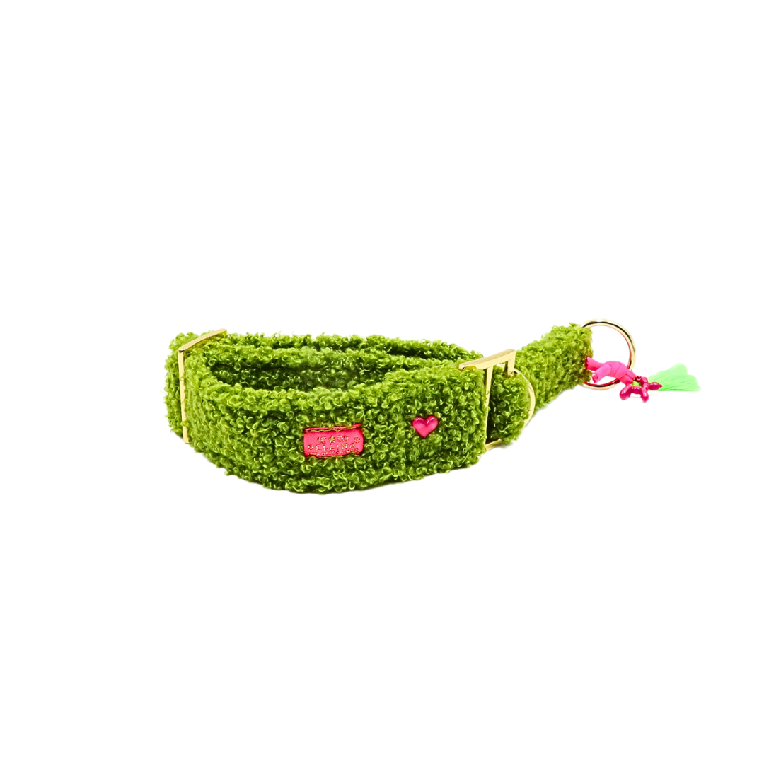 Zugstopp Halsband "CosyLove Green“