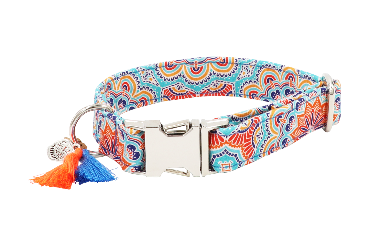 Puppia Jasmine Halsband Für Hunde – Größe M, Aus Kunstleder, Mit Strass-Schnalle, In Blau – Stylisches Accessoire Für Kleine Bis Mittlere Hunde